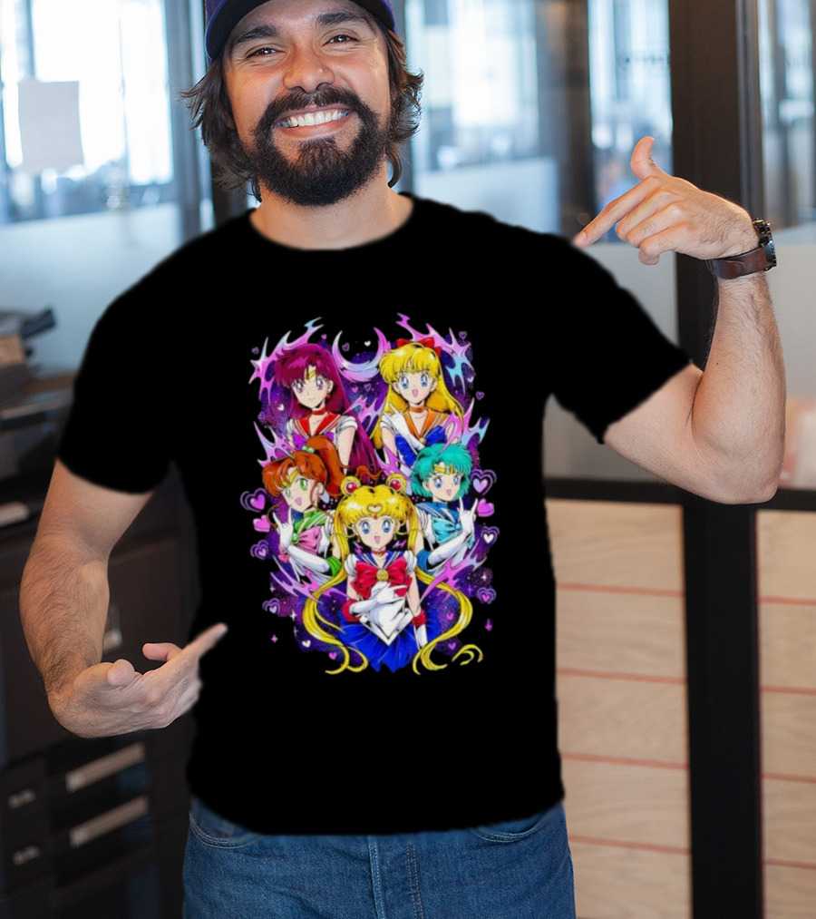 Sailor Moon Justice Serenity Usagi Tsukino And Sailor Guardians Anime T-Shirt