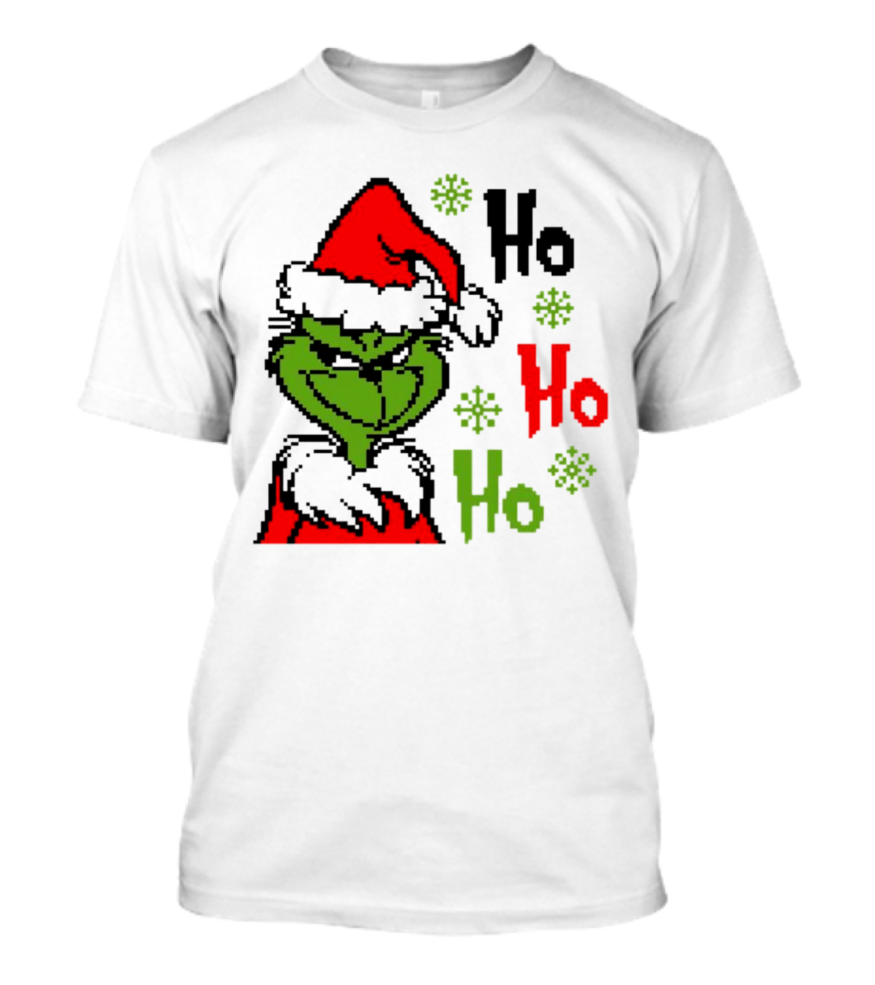 Santa Grinch Ho Ho Ho Merry Christmas T-Shirt