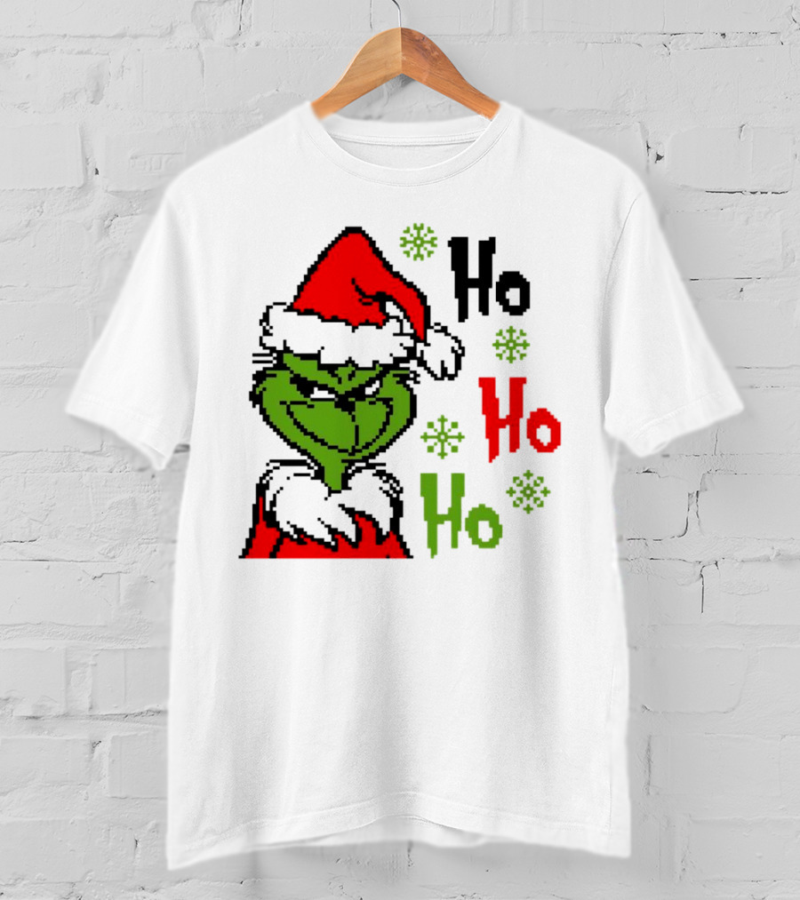 Santa Grinch Ho Ho Ho Merry Christmas T-Shirt