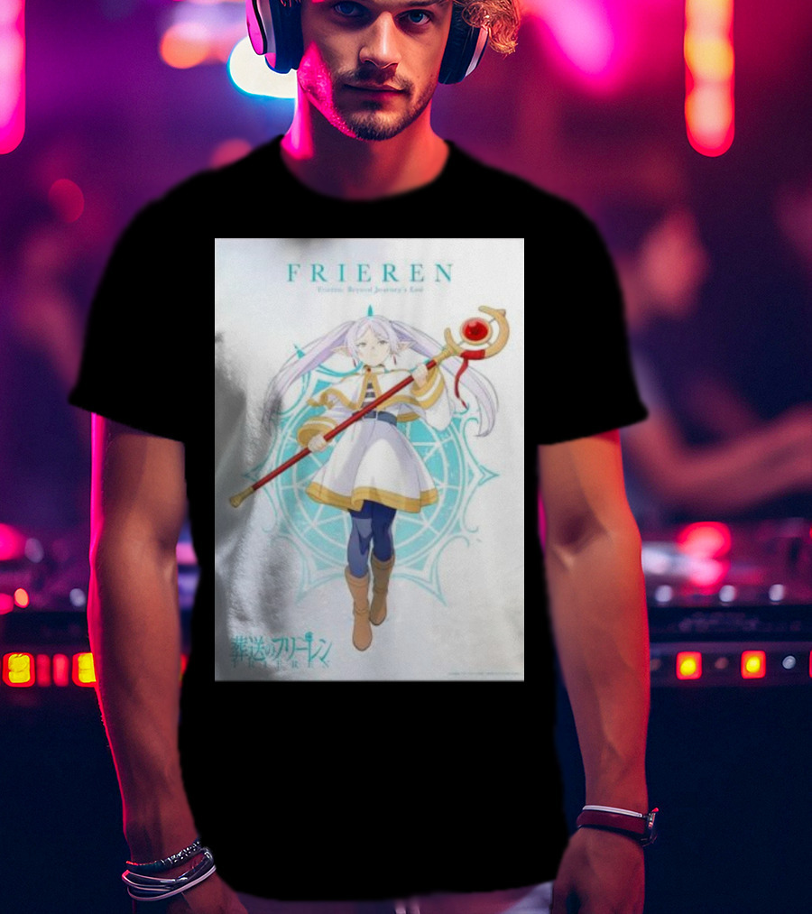 Frieren Beyond Journey's End Sousou No Frieren Anime Character Wand T-Shirt