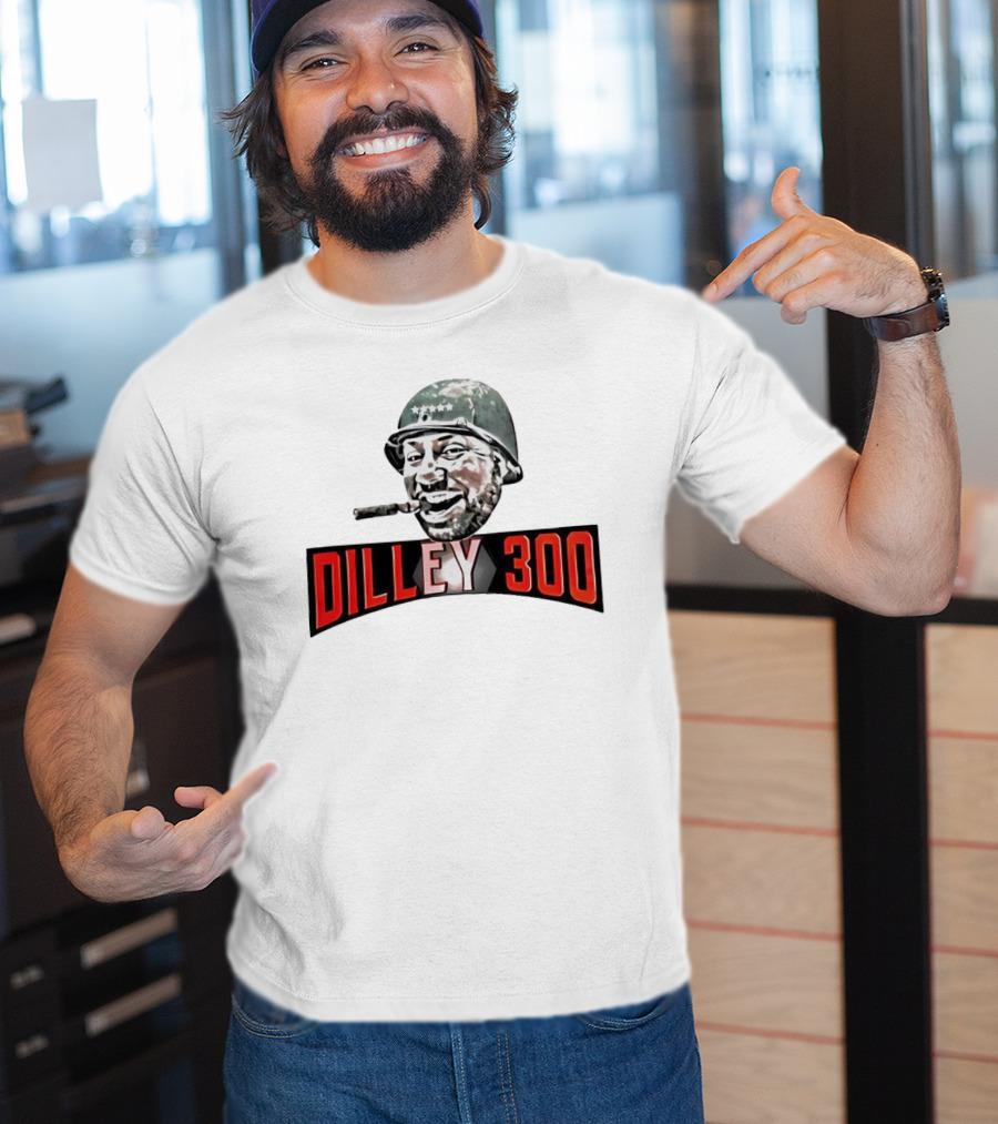 Dilley 300 Military Style Helmet Cigar Laughing Soldier T-Shirt