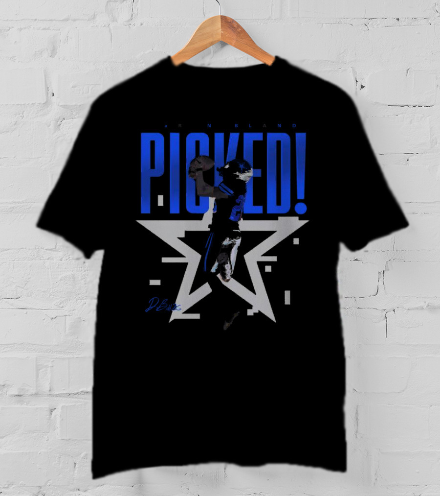 Daron Bland Picked Star Signature Football Catching Action T-Shirt