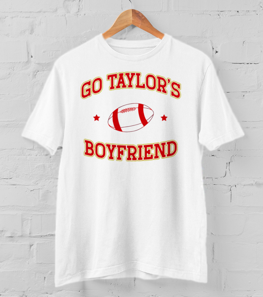 Go Taylor's Boyfriend Football Christmas T-Shirt