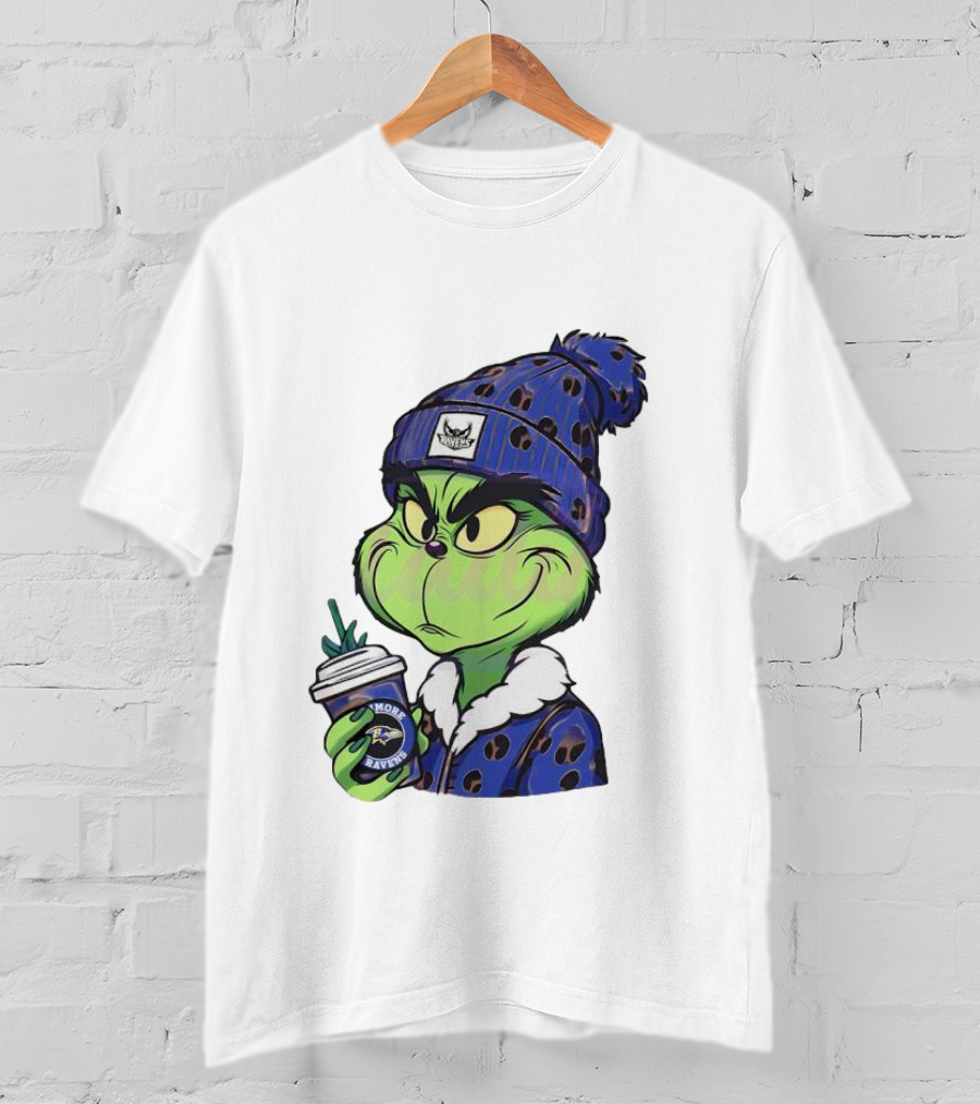 Grinch Boujee Baltimore Ravens Coffee Lover T-Shirt