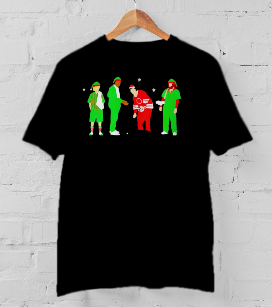 Happy Golf Christmas Golfers In Festive Outfits T-Shirt