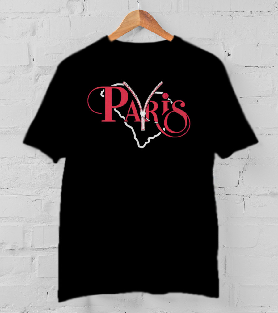 Paris South Carolina Map Zipper T-Shirt