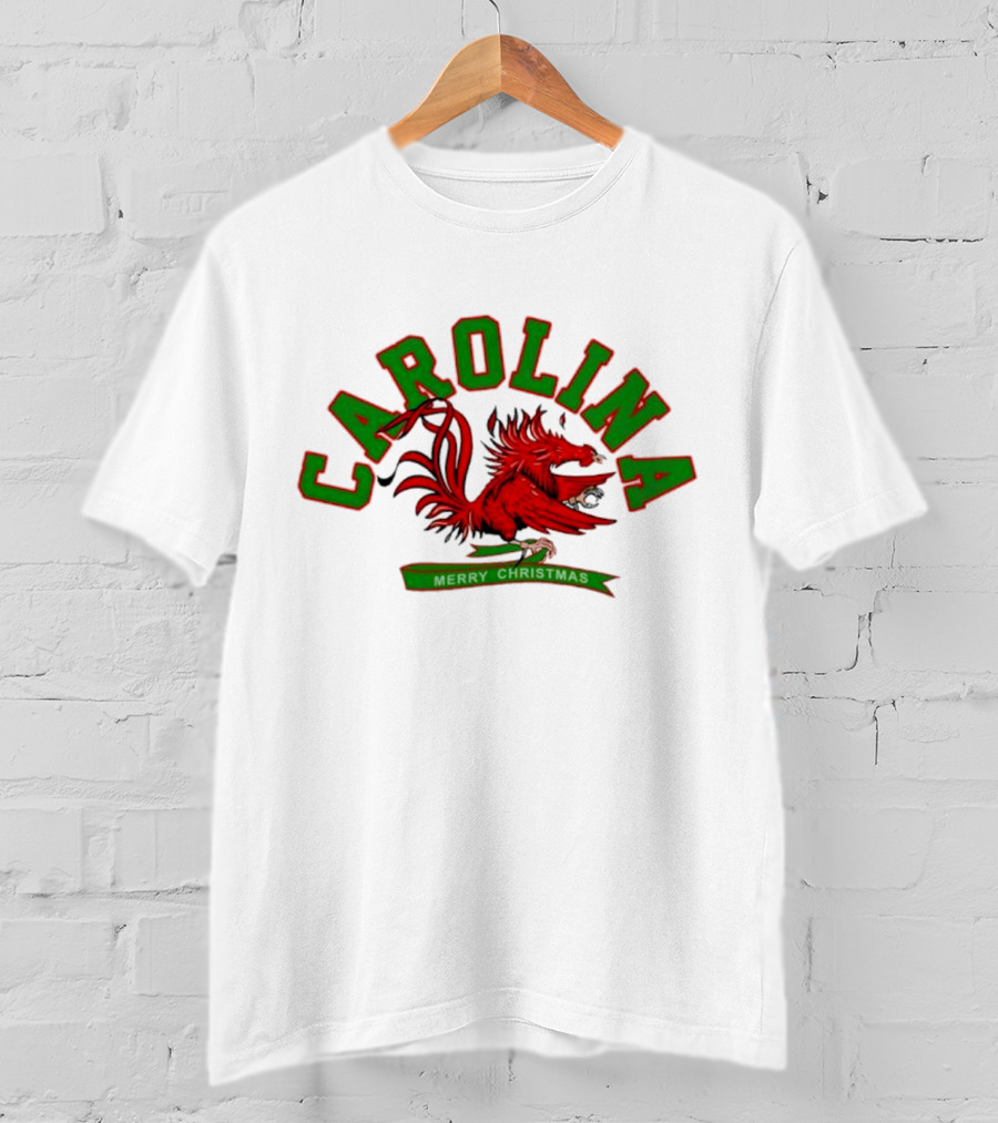 Carolina Gamecock Merry Christmas Rooster T-Shirt