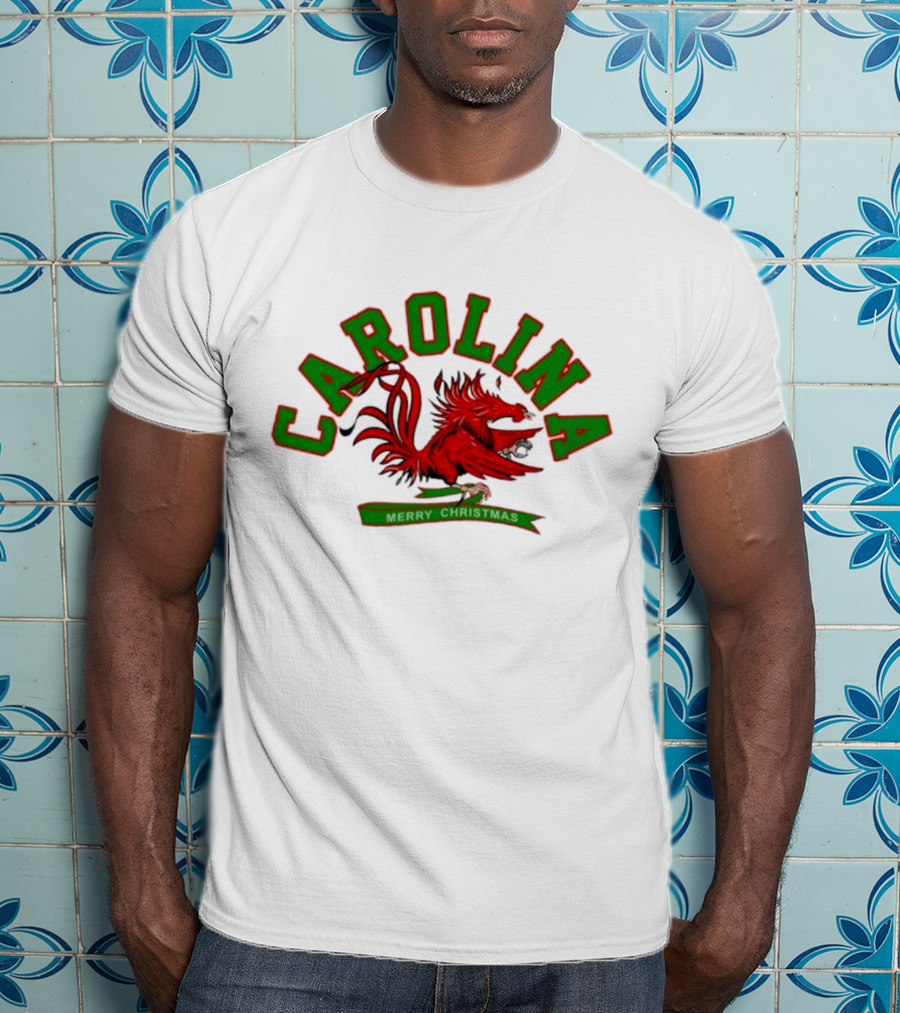 Carolina Gamecock Merry Christmas Rooster T-Shirt