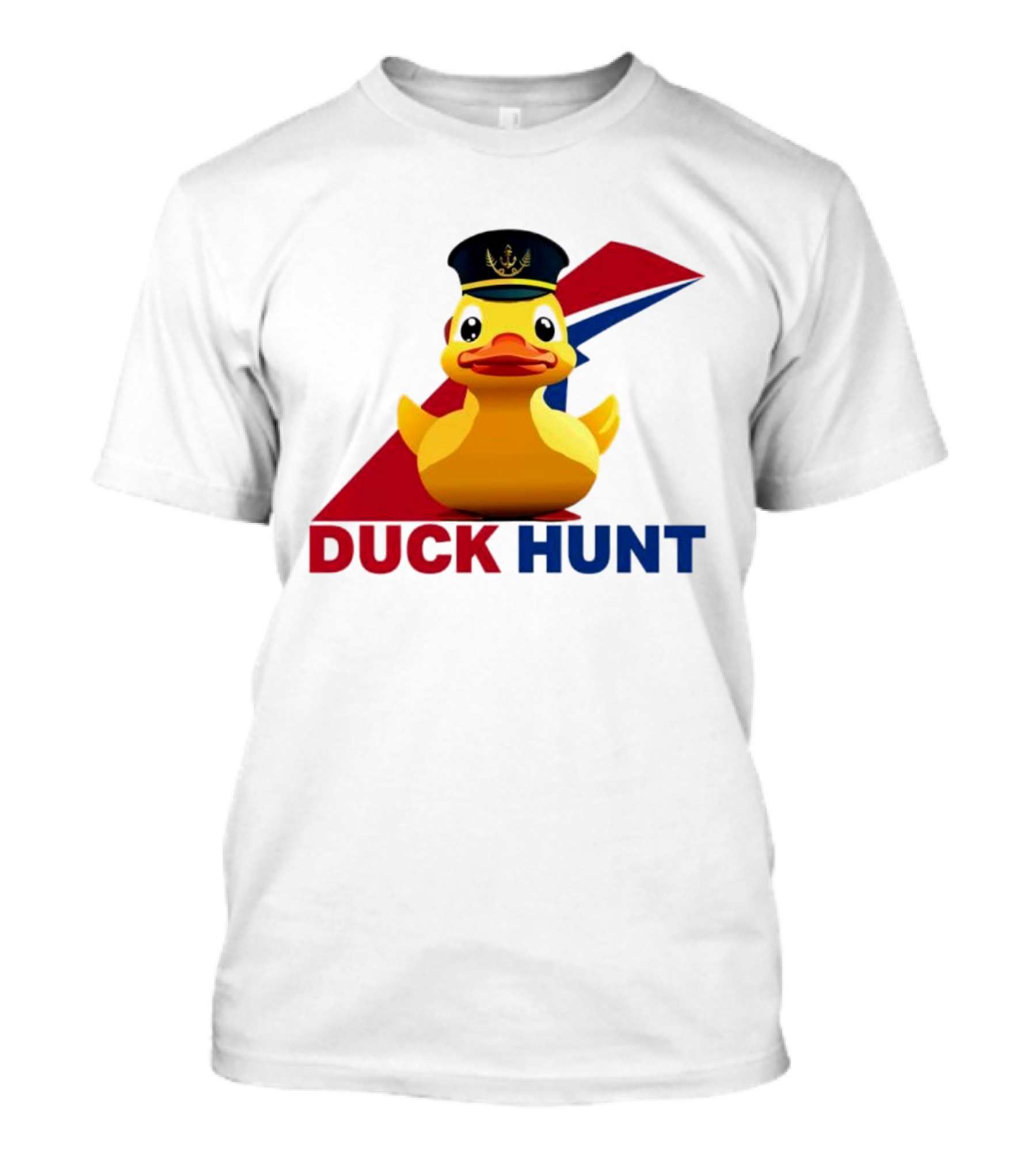 Cruising Duck Hunt Captain Rubber Duck Navy T-Shirt