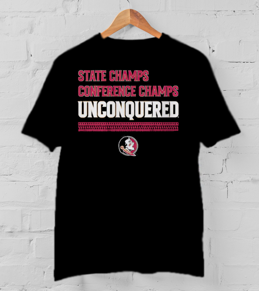 FSU State Champs Conference Champs Unconquered Football T-Shirt
