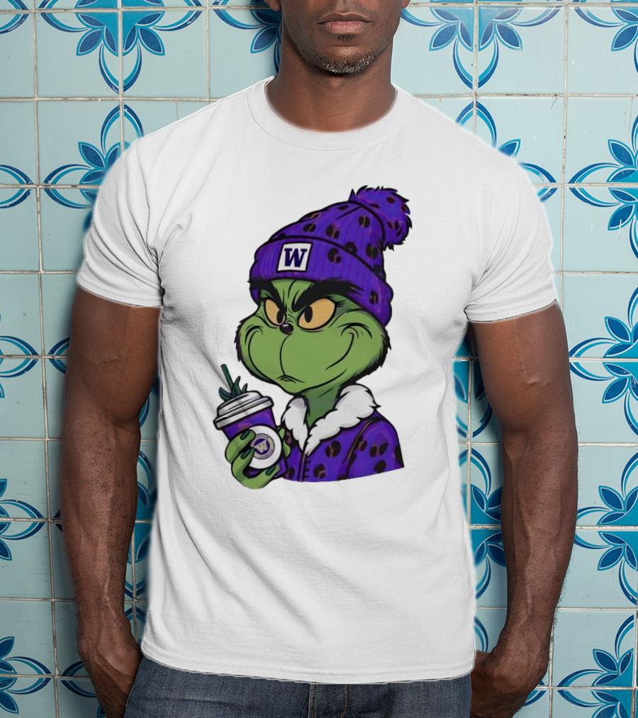 Grinch Boujee W Washington Huskies Coffee T-Shirt