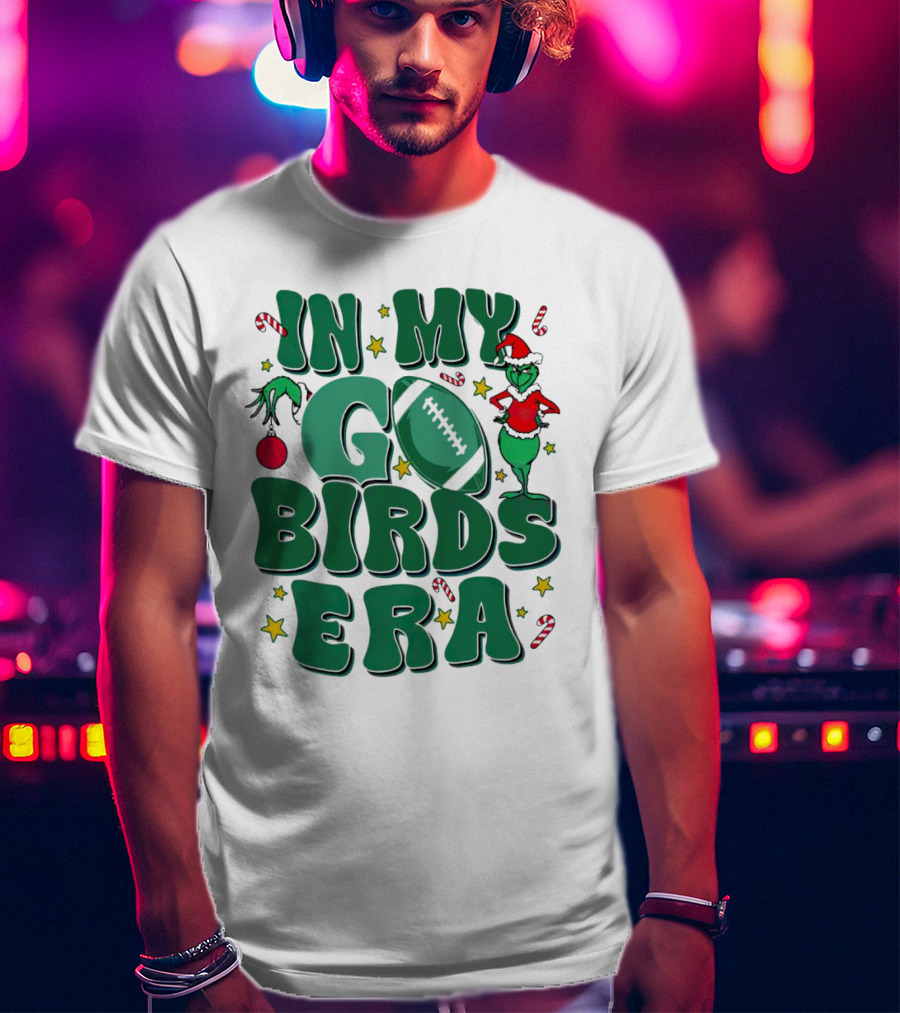 Grinch Go Birds Era Philadelphia Eagles Christmas T-Shirt