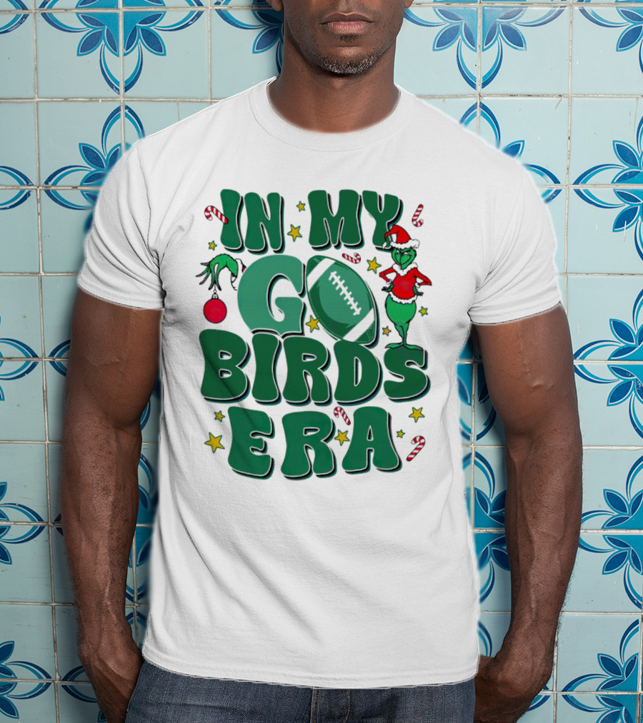 Grinch Go Birds Era Philadelphia Eagles Christmas T-Shirt