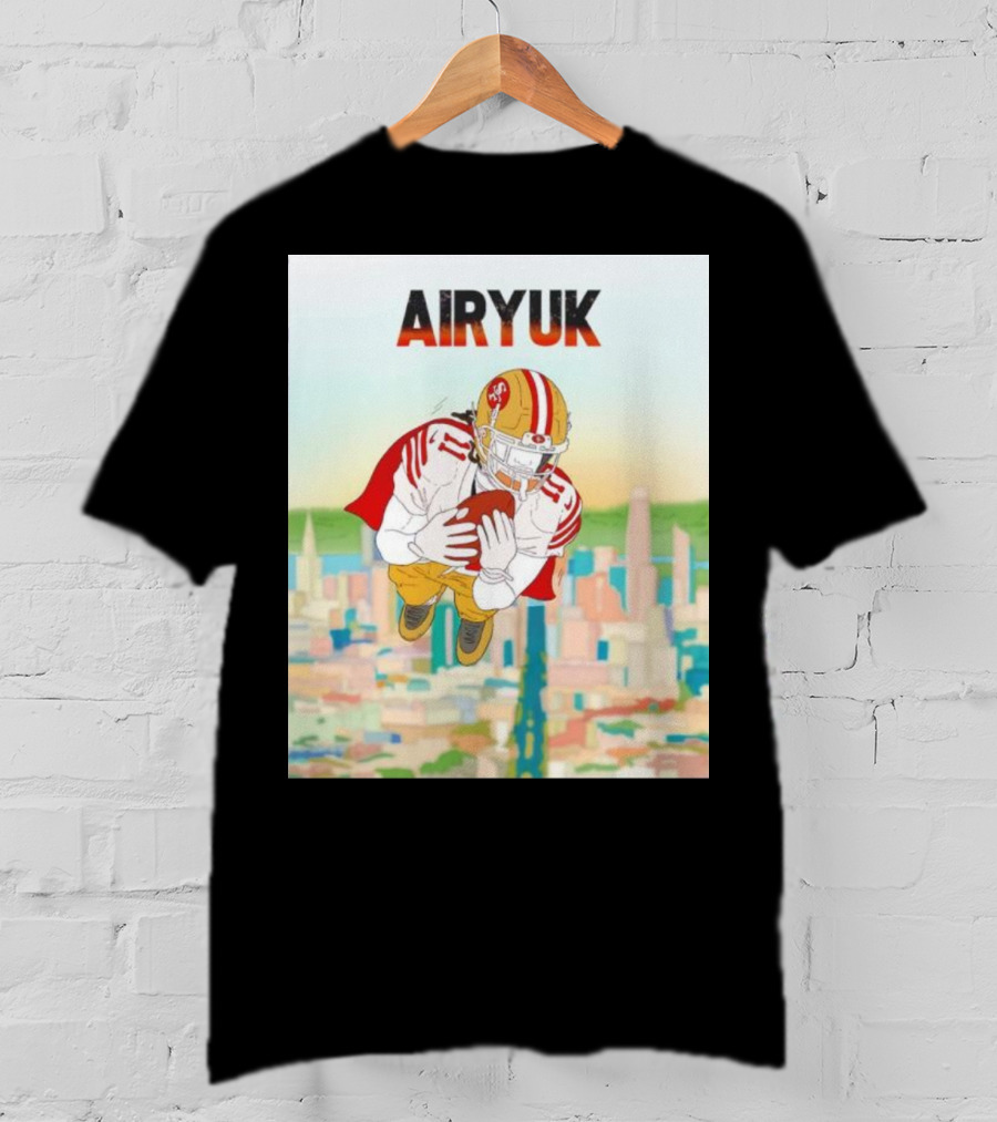 Rita Oak Airyuk San Francisco Football Player Skyline Catching Ball T-Shirt