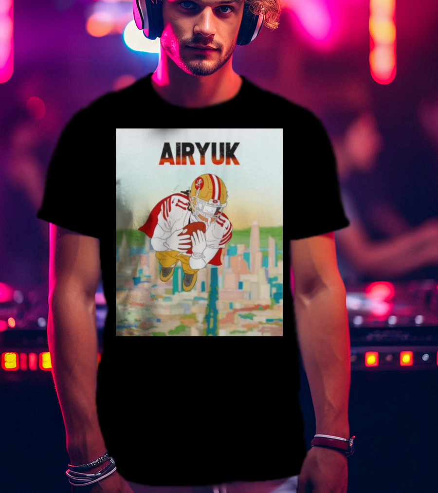 Rita Oak Airyuk San Francisco Football Player Skyline Catching Ball T-Shirt