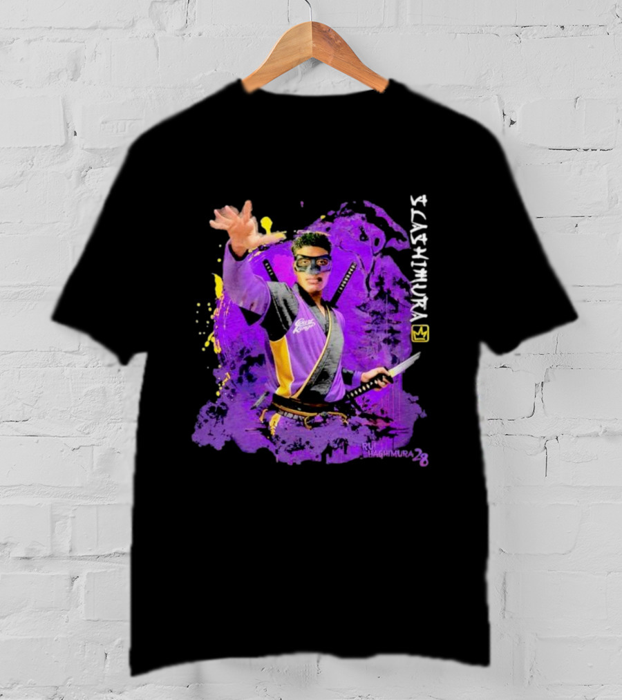 Rui Slashimura 28 Purple Warrior With Mask And Swords T-Shirt