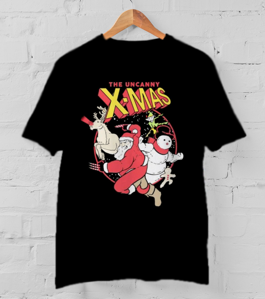The Uncanny X-Mas Santa Snowman Reindeer Comic T-Shirt
