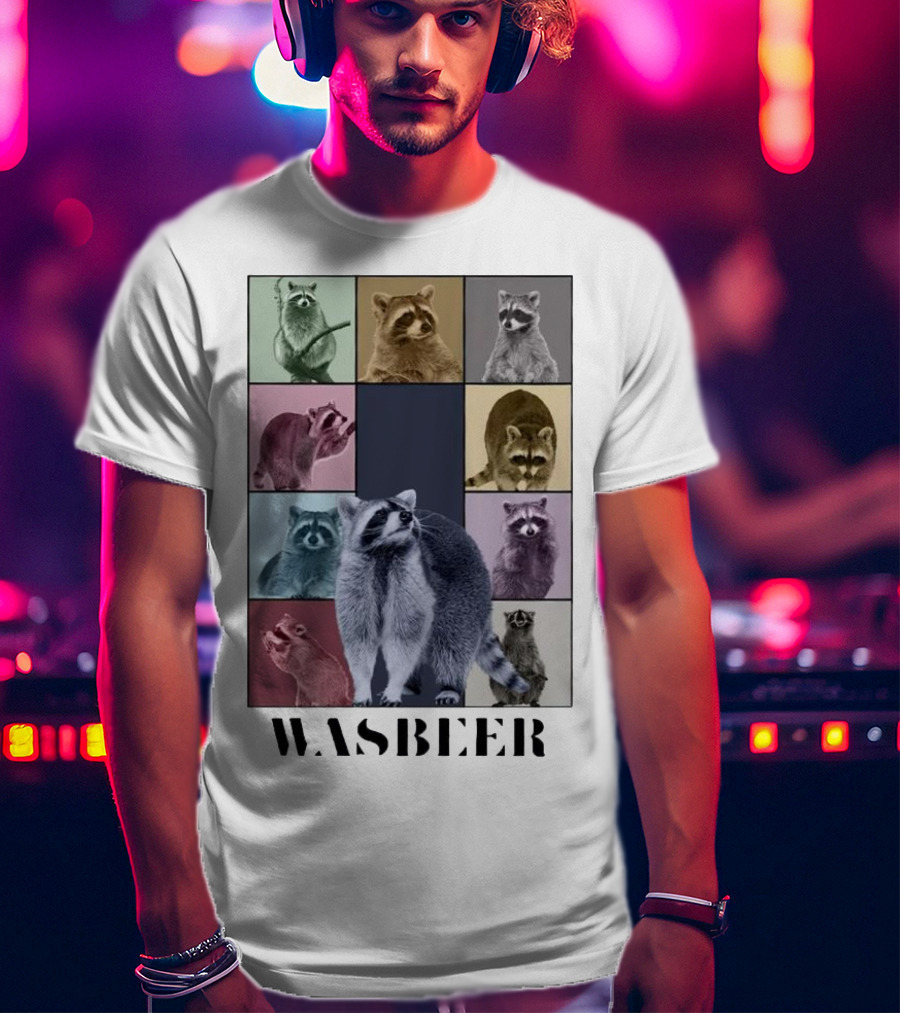 Wasbeer Raccoon Collage The Eras Tour T-Shirt