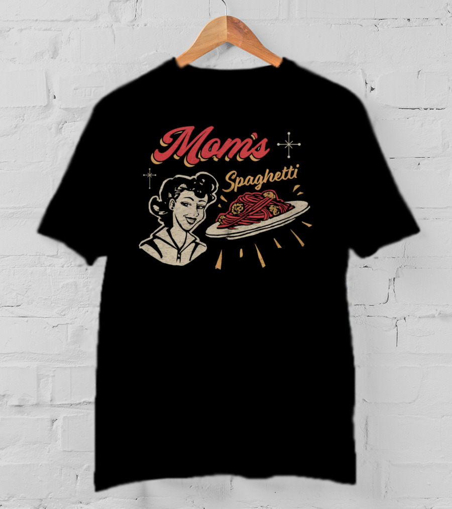 Mom’s Spaghetti Retro Diner Style Vintage T-Shirt
