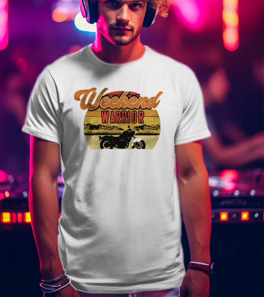 Weekend Warrior Motorbike Vintage Adventure T-Shirt