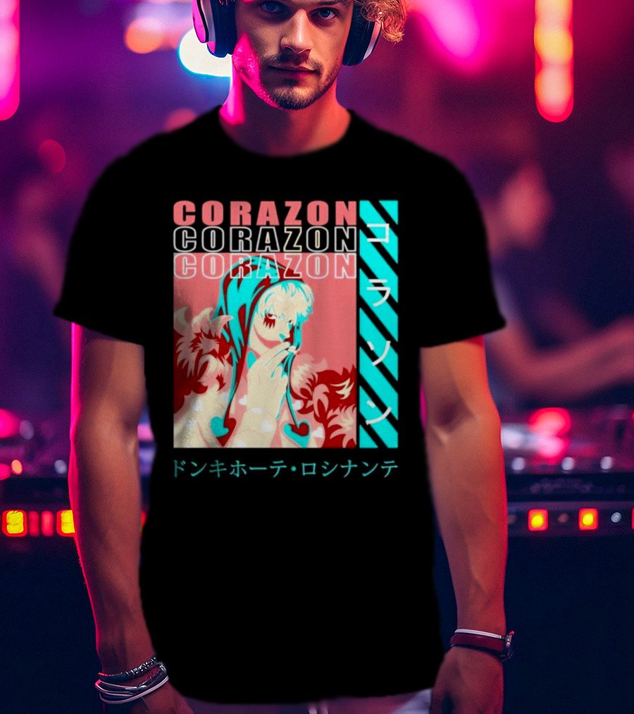 Corazon Donquixote Rosinante One Piece Manga Character T-Shirt