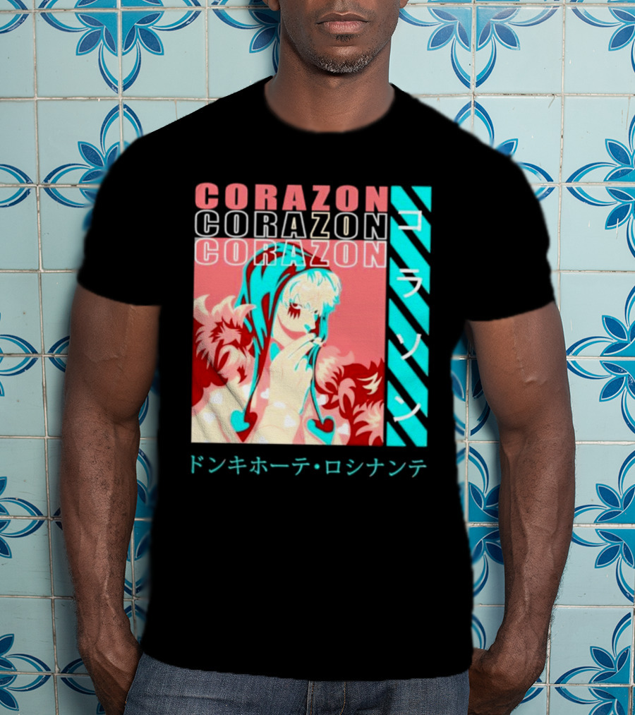 Corazon Donquixote Rosinante One Piece Manga Character T-Shirt
