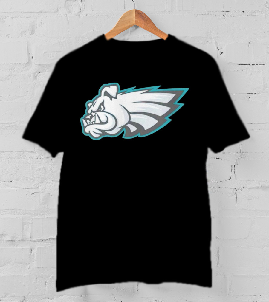 Philly Bulldogs Mascot Head With Wings T-Shirt