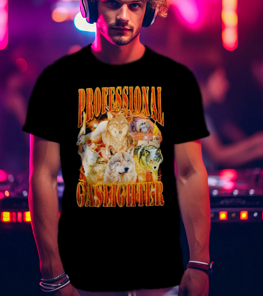 Professional Gaslighter Wolves Vintage T-Shirt