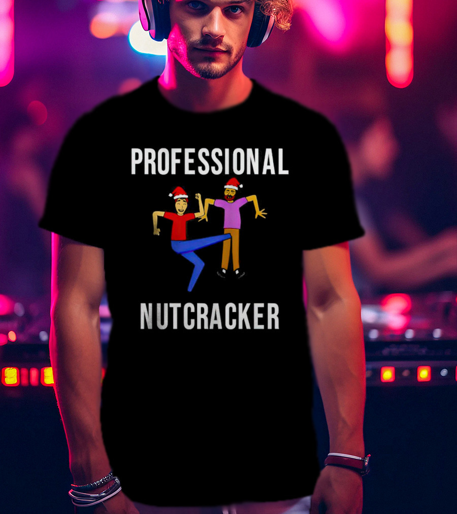 Professional Nutcracker Christmas Santa Hat Kick T-Shirt