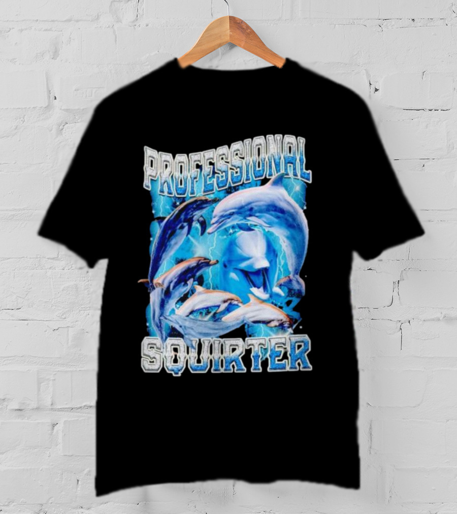 Professional Squirter Vintage Dolphins Retro Blue T-Shirt