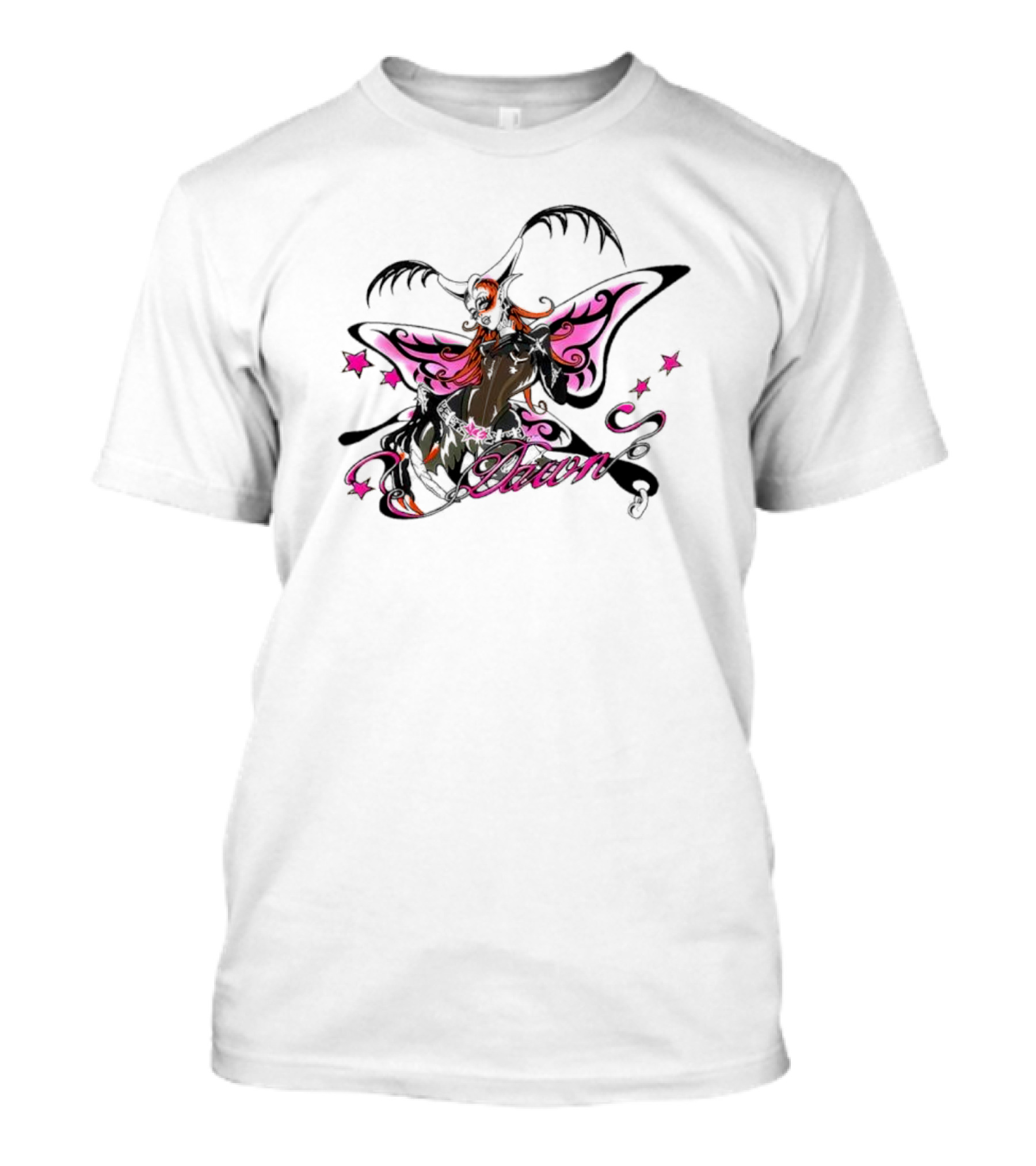 Dawn Butterfly Pink Star Accents T-Shirt