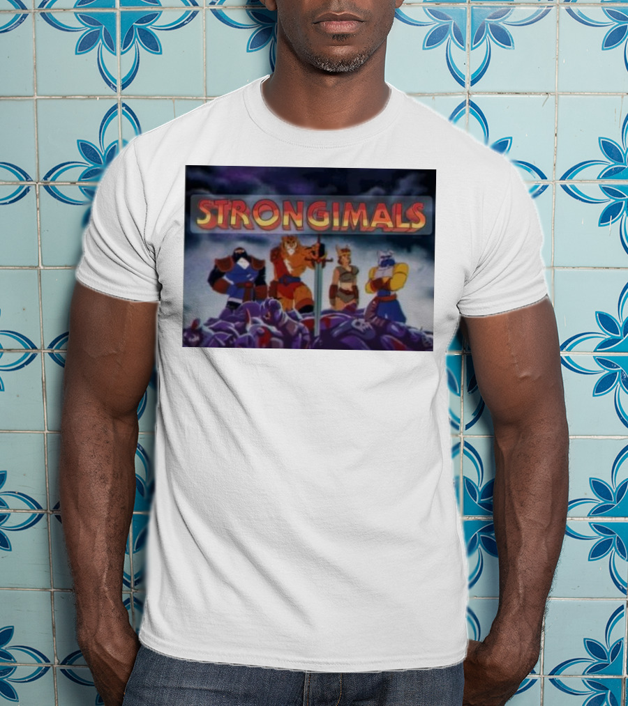 Strongimals Cartoon Warriors Assemble T-Shirt