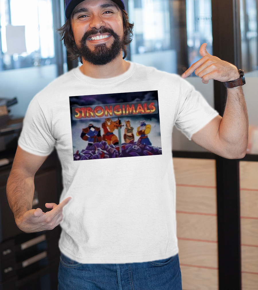 Strongimals Cartoon Warriors Assemble T-Shirt