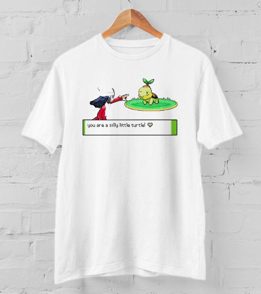 You Are A Silly Little Turtle Retro Pixel Art Showdown T-Shirt