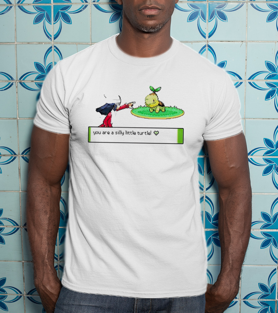 You Are A Silly Little Turtle Retro Pixel Art Showdown T-Shirt