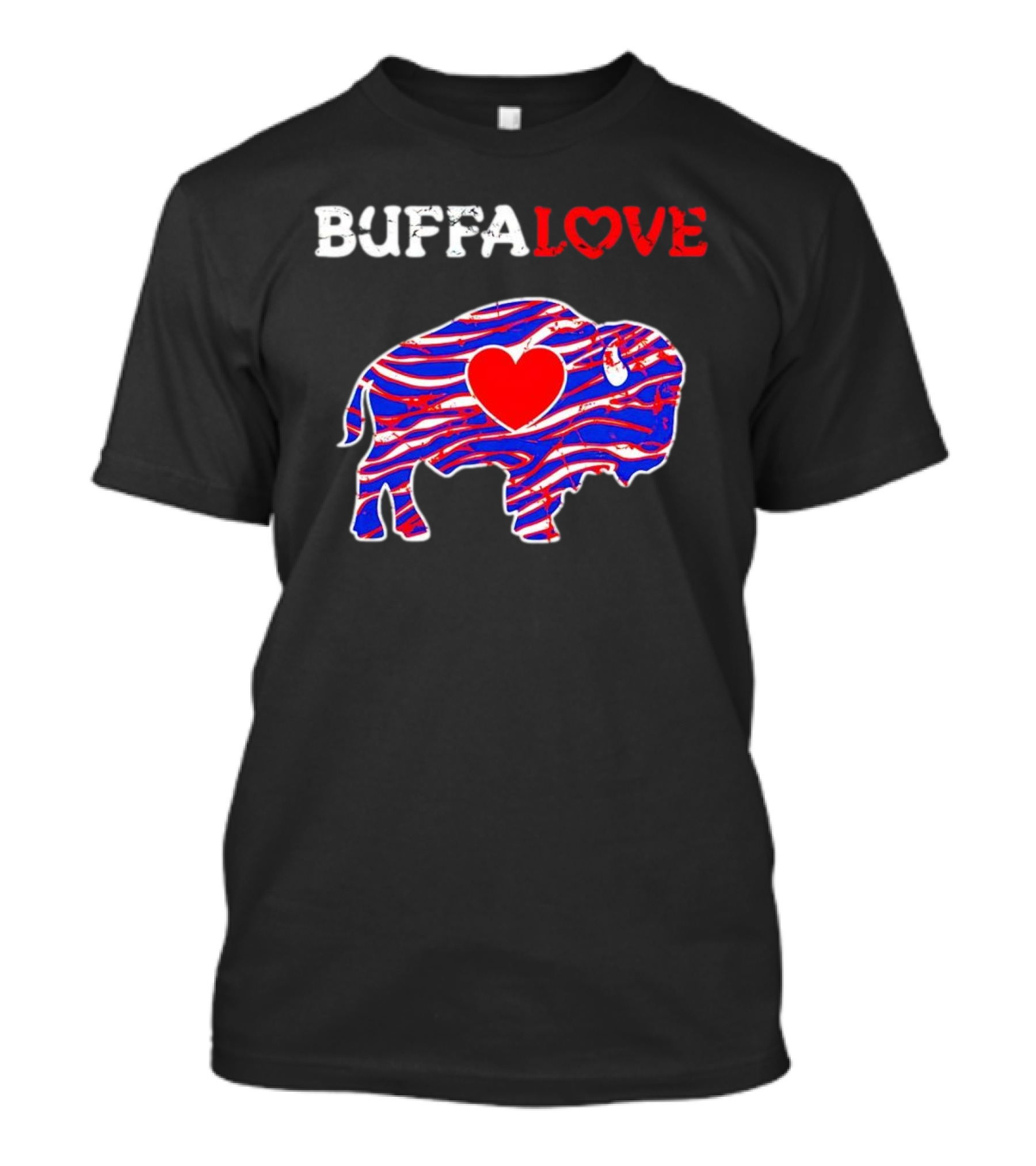 Buffalo Bills Buffalove Heart Logo With Red White Blue Buffalo T-Shirt