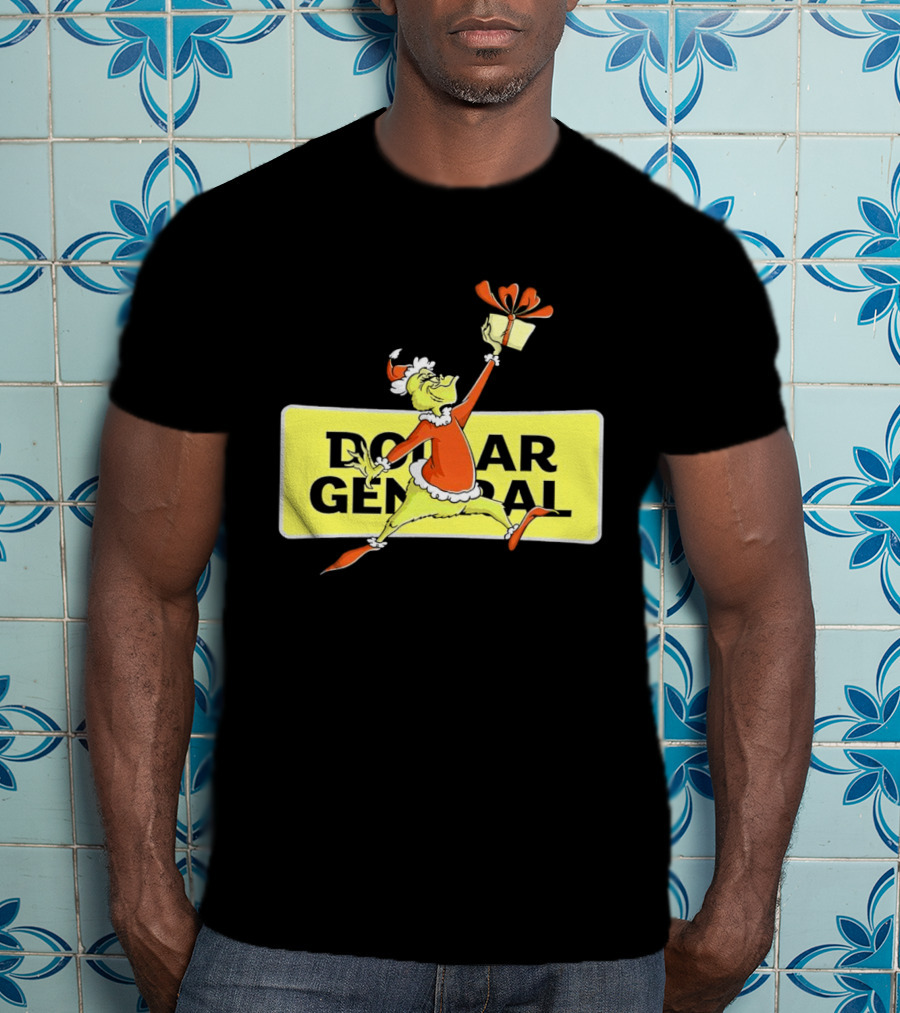Grinch Christmas Dollar General Gift Iconic Holiday Scene T-Shirt
