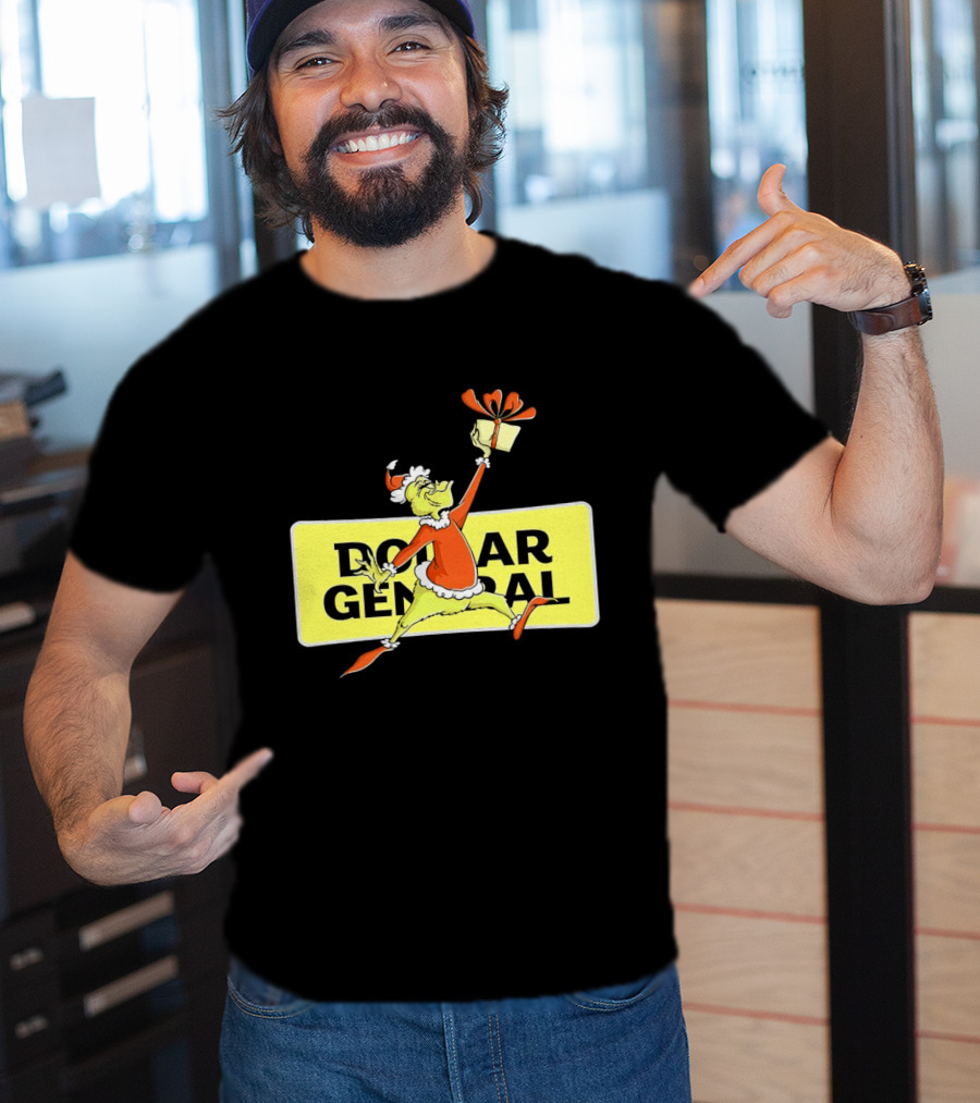 Grinch Christmas Dollar General Gift Iconic Holiday Scene T-Shirt