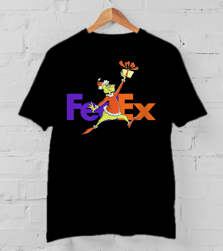 The Grinch Santa FedEx Gift T-Shirt