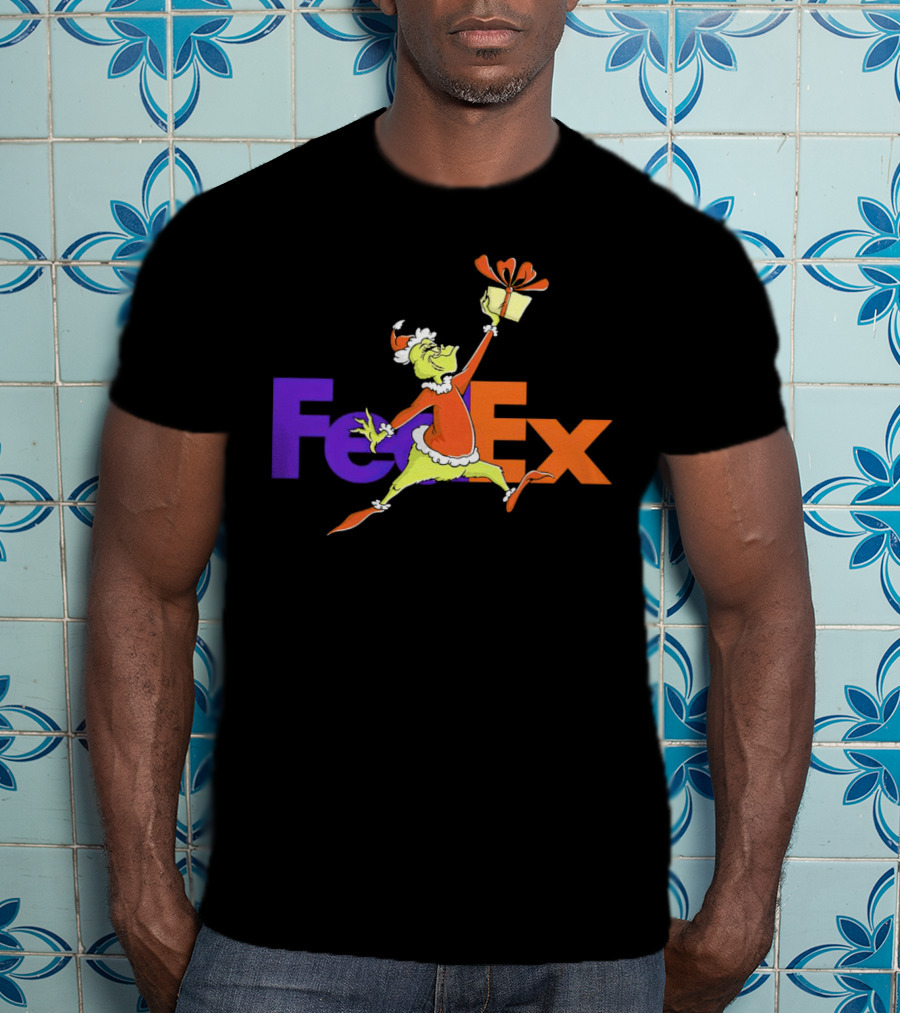 The Grinch Santa FedEx Gift T-Shirt