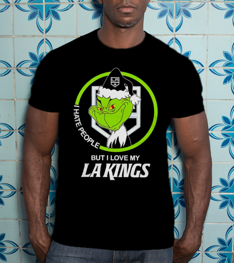 I Hate People But I Love My LA Kings Grinch T-Shirt