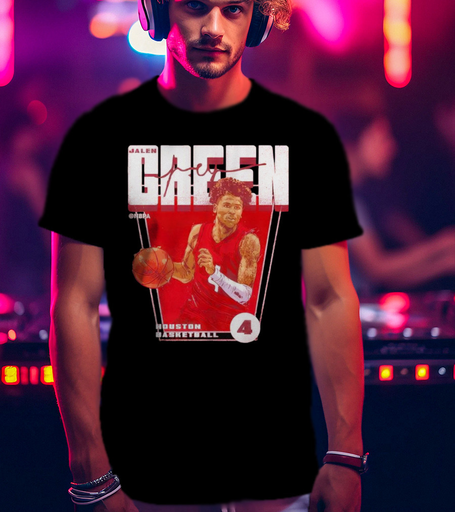 Jalen Green No. 4 Houston Basketball NBA Red Premiere T-Shirt