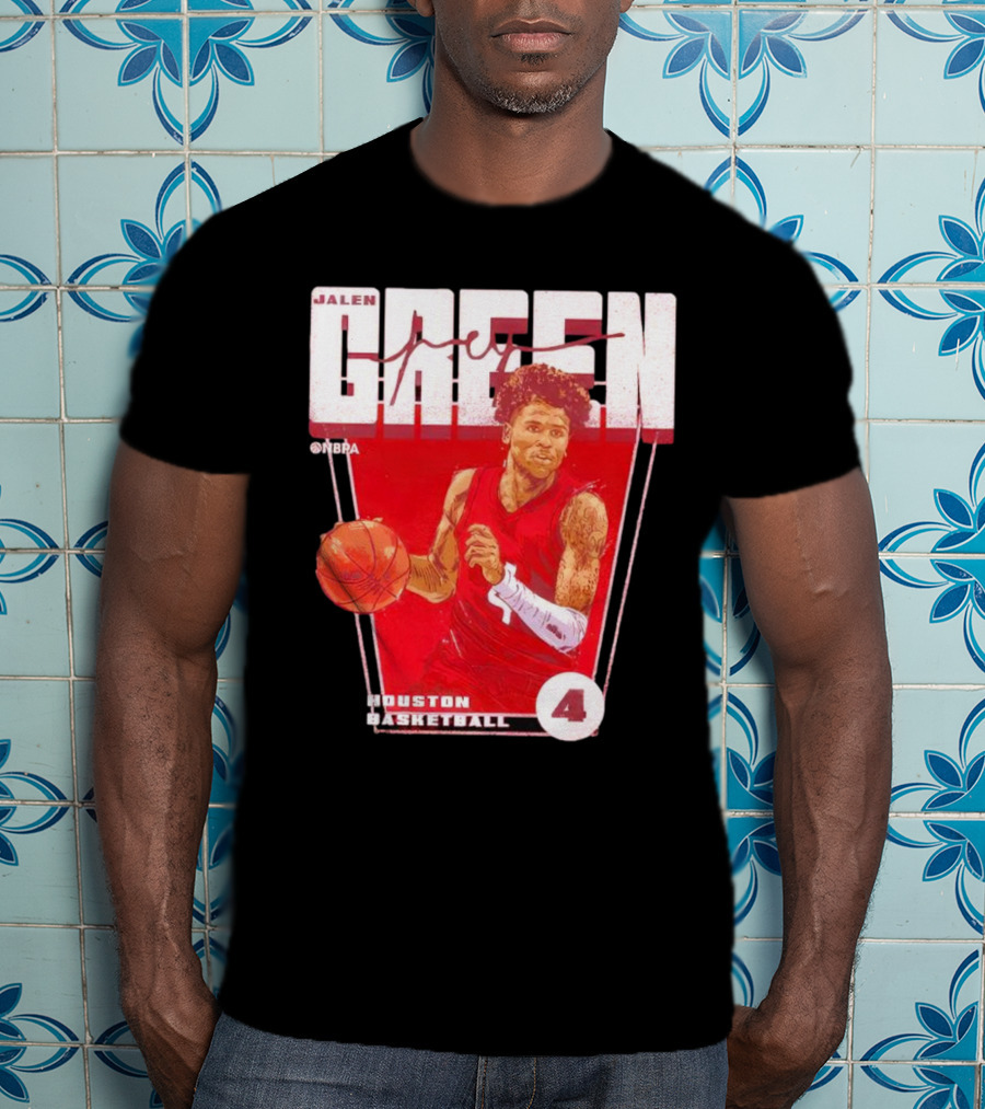 Jalen Green No. 4 Houston Basketball NBA Red Premiere T-Shirt