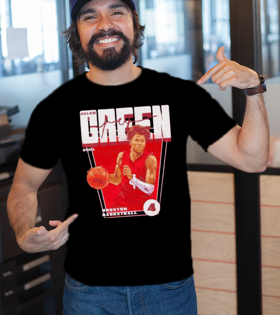 Jalen Green No. 4 Houston Basketball NBA Red Premiere T-Shirt
