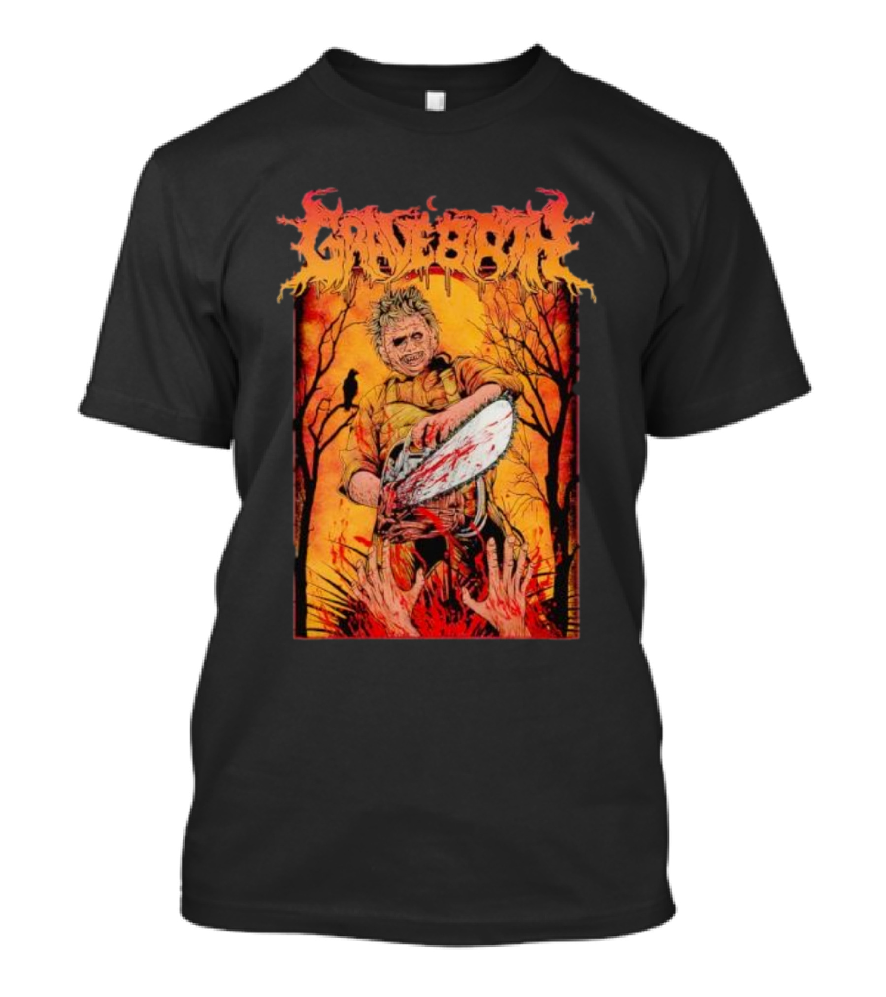 Gravebirth Chainsaw Leatherface Horror Scene T-Shirt