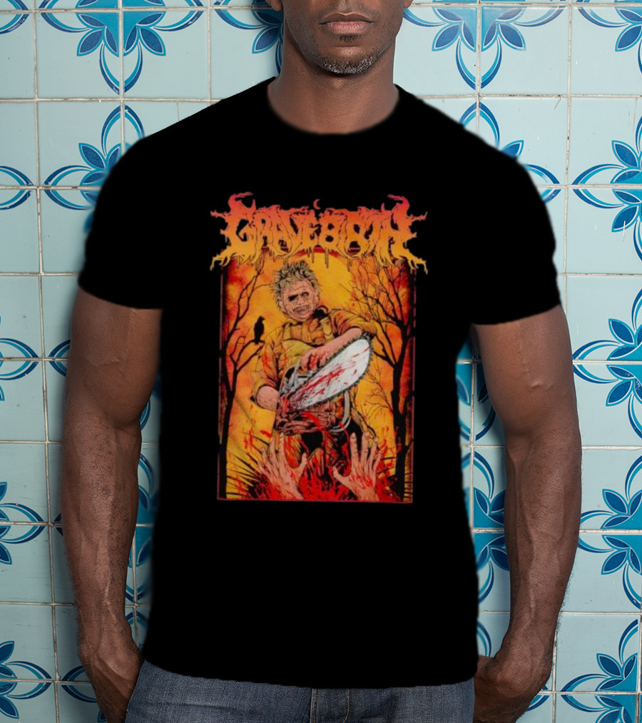 Gravebirth Chainsaw Leatherface Horror Scene T-Shirt