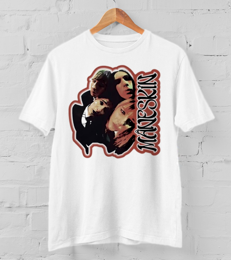 Maneskin Band Fisheye Style Group T-Shirt