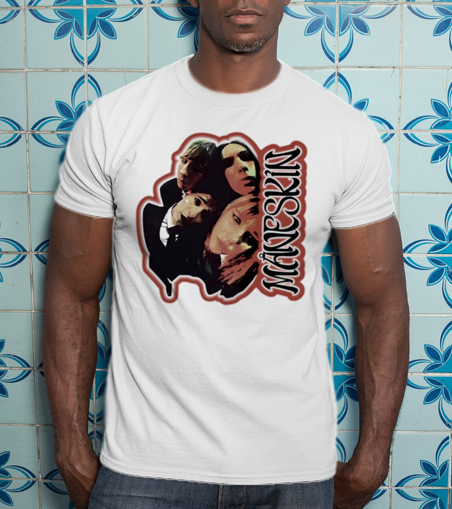 Maneskin Band Fisheye Style Group T-Shirt