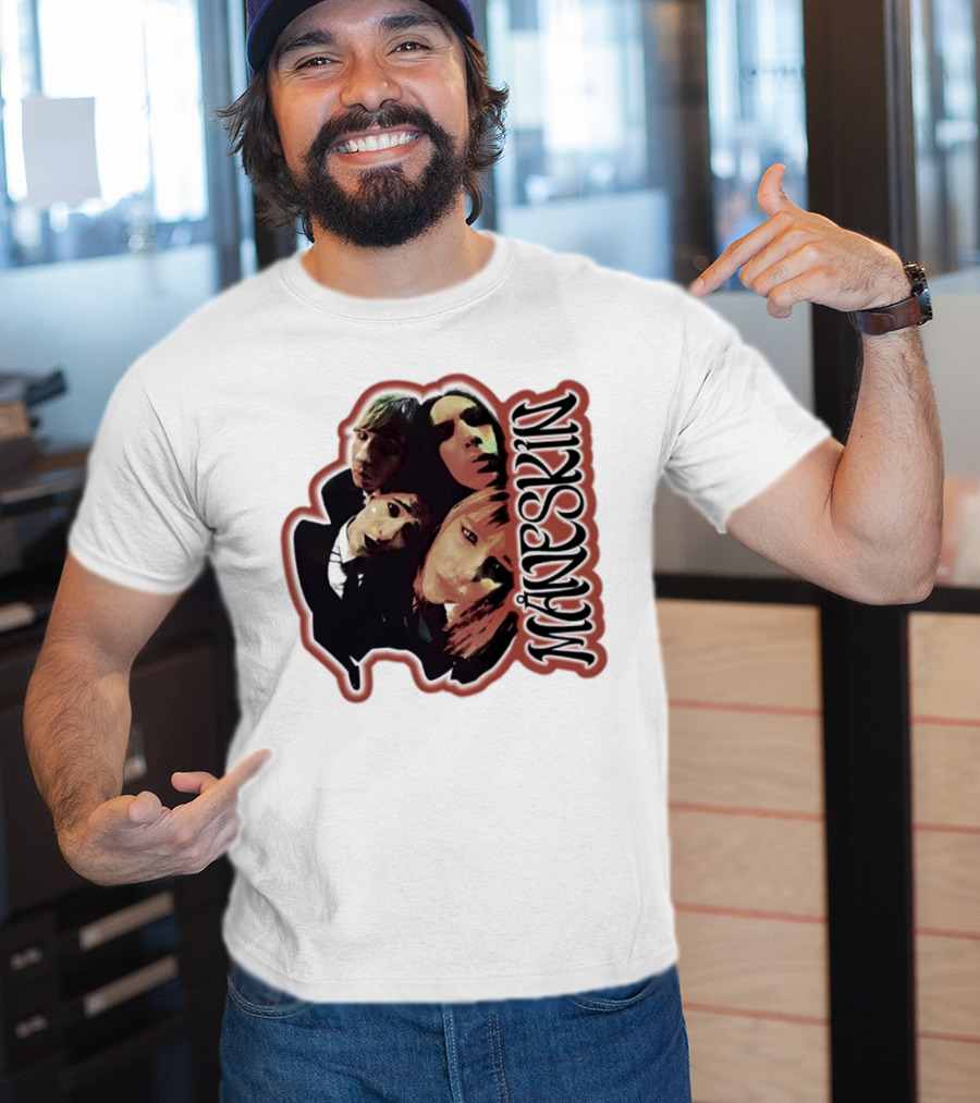 Maneskin Band Fisheye Style Group T-Shirt