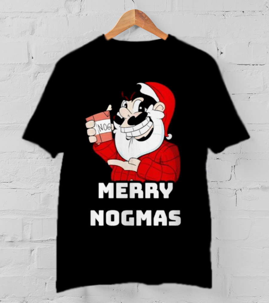 Merry Nogmas Keyrock Santa Holding Nog Cup T-Shirt